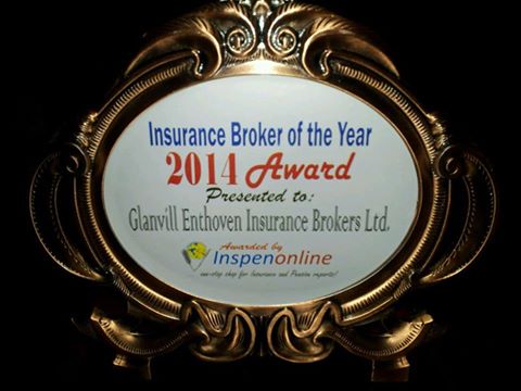 Glanvill won The 2014 Insurance Broker Awards